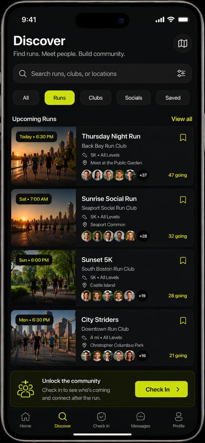 Discover screen